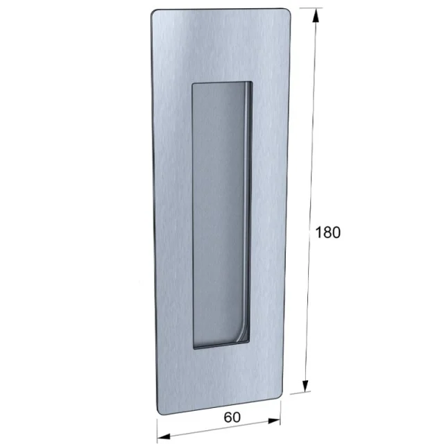 ΧΟΥΦΤΑ ΣΥΡΟΜΕΝΗΣ ΠΟΡΤΑΣ 180x60 mm / ΙΝΟΞ ΜΑΤ